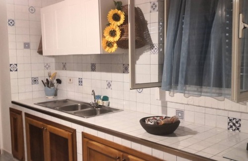 Ustica Apartment | House in front of an aromatic garden with barbecue space, dedicated solarium and outdoor shower.