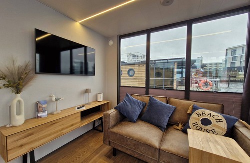 Wendtorf Boat Rental | Houseboat Fjord Cirrus with bio sauna and roof terrace in Wendtorf