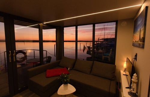 Wendtorf Boat Rental | Houseboat Fjord Lacerta with roof terrace in Wendtorf