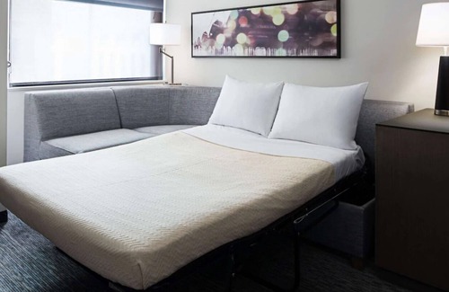Exchange Place Hotel | Hyatt House - Studio, 1 King Bed with Sofa bed, Kitchen