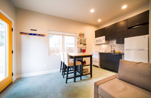 Salida House | In Salida, a Modern Ground Floor Suite. Private, custom flagstone patio & yard.