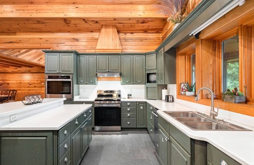 Hendersonville House | Indoor Pool, Theatre, Sauna, Large MTN Timber Frame Home
