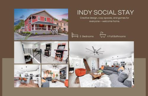 Fountain Square House | Indy Social Stay - Sleeps16 - Fountain Square - Group Getaway