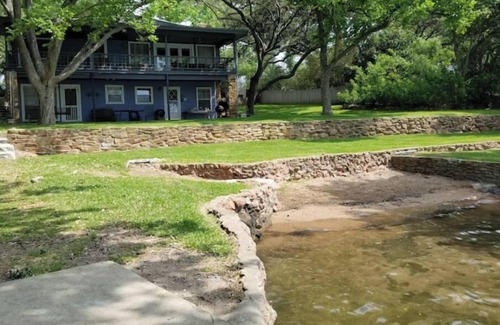 Buchanan Dam House | Inks Lake Vacation Home with wonderful water location. Beach & dock.