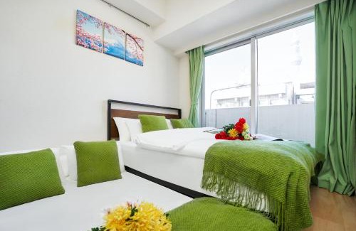 Sumida Apartment | jr錦糸町北口走路约5分钟 靠近浅草和晴空塔房源在8楼有电梯交通方便有阳台靠近浅草天空树