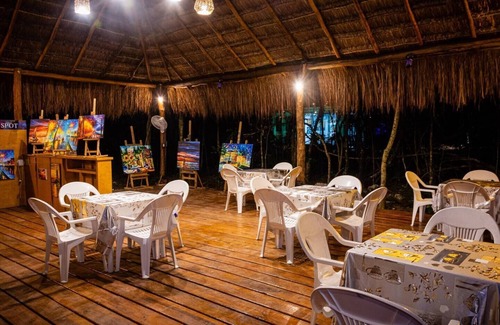 Akumal Cabin | Jungle Cabana with 2 beds, AC, and private Hot Tub.