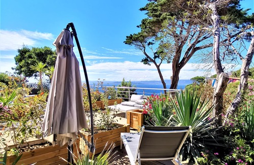 Ile du Levant Apartment | L'Océanite Studio 21m2 Sea view at the end of the Terrace Air conditioned