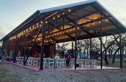 Buchanan Dam Cabin | Lake Buchanan Lodge is waterfront with an optional Pavilion for events.