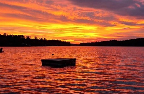 Union House | Lake front home on Lovell Lake for Ice Fishing and Skimobiling