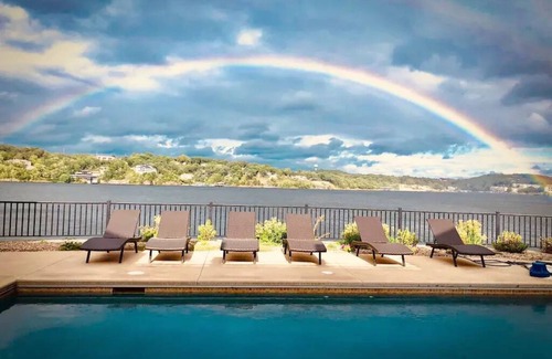 Osage Beach House | Lake of the Ozarks Home with Private Heated Pool and Hot Tub! Main Channel view!