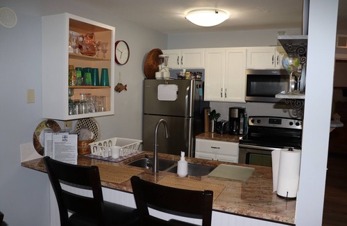 Port Clinton Condo | Lake views from patio! Walk to Jet Express/Docks Beach House/Downtown 1st Floor!