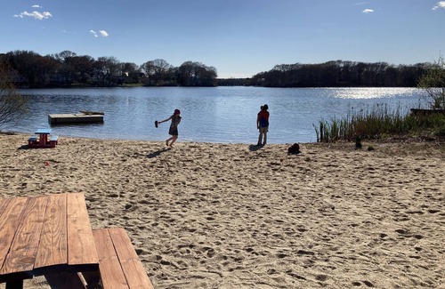 Centerville House | Lake Wequaquet-member/guest beach & tennis steps from property. Come relax.