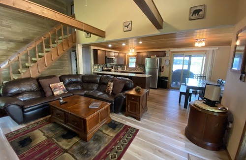 Pocono Lake House | Lakefront; amazing sunsets; dock; game room; fire pit, boats, hot tub; sleeps 8