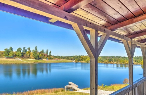 Cub Run Cabin | Lakefront Cabin: Private Dock, Trails, Cave, Etc!