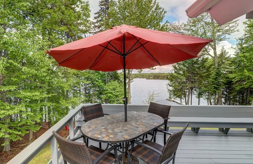 Greenville House | Lakefront Chalet-Style Home with Large Deck, a Dock & Beautiful Lake Views