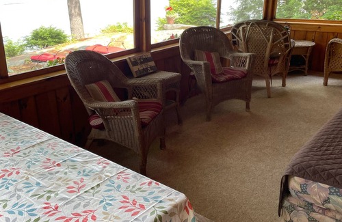 Moultonborough Cottage | Lakefront cottage with mountain view, private sandy beach & dock for a boat!