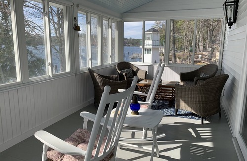 Laconia Cottage | Lakefront Cottage with Lighthouse and Dock on Lake Winnipesaukee