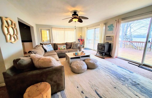 East Leroy House | Lakefront Home - Private Dock - Sleeps 20+