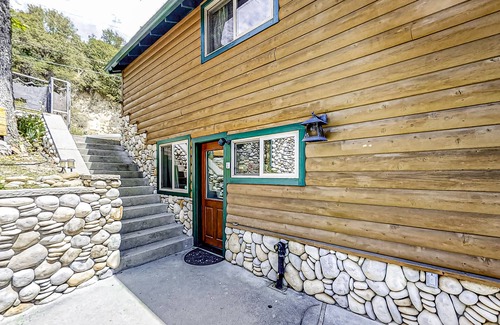 Bass Lake House | Lakefront home with gorgeous view, private dock & beach, & W/D - near Yosemite