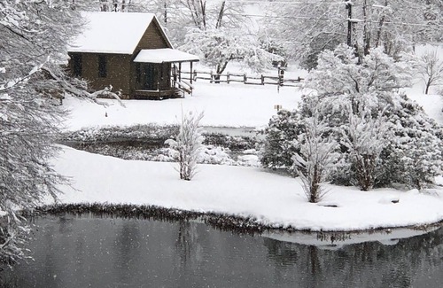 Rabun Gap House | Lakefront Lodge with Loft Bedroom, Sleeper Sofa, One Bath