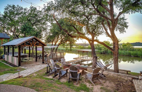 Dennis House | Lakefront Oasis: Pool, Hot Tub, Veranda, Fire Pit, Covered Dock w/Scenic Views