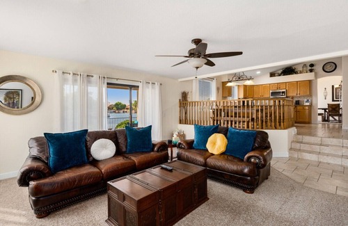 Arrowhead Lakes House | Lakefront Oasis with Heated Pool and Mountain Views