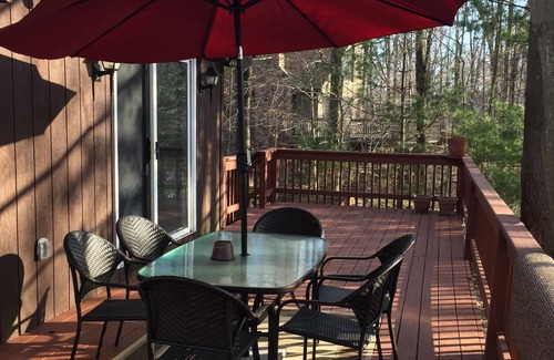 Locust Lake Village House | Lakefront Paradise! Private lakefront with Dock. Walk to Beach. Sunsets!