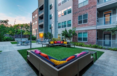 Terrell Heights Apartment | Landing | Stylish 2BD, Yoga Studio, Courtyard