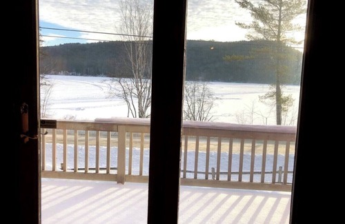 Bryant Pond House | Large comfortable log house with great lake swimming and kayaking