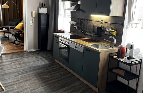 Barby Condo | Large, cozy vacation apartment on the market square in Barby - primarily for fitters