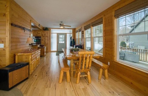 Clear Lake House | Large Family Lake Oasis with exquisite log furniture charm!