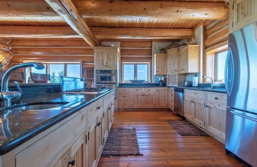 Driggs House | Large Log Home with Hot Tub and Teton Views!