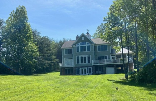 Bumpass House | Large Lux Waterfront Home on 9 Acres with Sandy Beach and Beautiful Sunsets