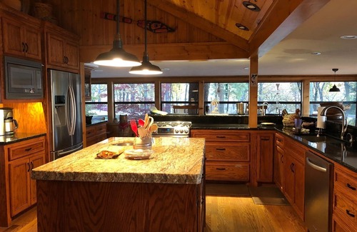 Vinita House | Large private acreage, very open space, decks, hot tub, treehouse, dock, more.