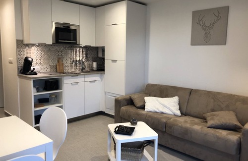 Laveissiere Apartment | Le Lioran Studio Classified 2* with balcony at the foot of the slopes