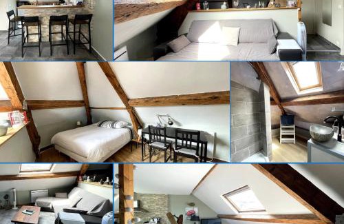 Bayeux Apartment | Les combles de l Aure Grand studio cosy confortable classé 3 étoiles centre Bayeux 2 mn à pied cathédrale proche plages du débarquement
