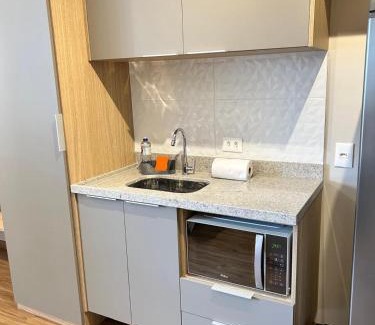 Santo Amaro Apartment | Lindo Studio Atmosfera 360 Novo Próximo ao Metro e Consulado