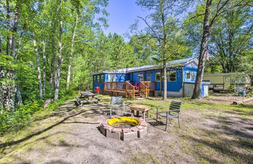 Irons House | Little Manistee Riverfront Cabin with Fire Pit!