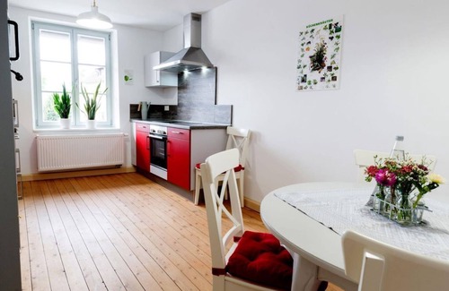 Losheim am See Apartment | "Living with books" - vacation apartments Losheim am See, town center