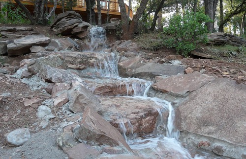 Whispering Pines Cabin | Log Cabin in the Pines, Treehouse with Swinging Bridge, beautiful stream nearby