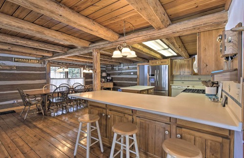 White Lake Cabin | Log Cabin on the Wolf River w/Private Hot Tub!