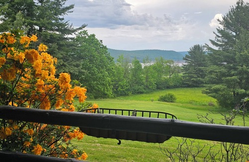 Millerton House | Log Home w/Mtn & Lake View- Central Air, Fiber Internet, Covered Porch, Firepit
