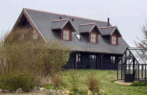 Lemvig House | Log house with views of sea, fjord and Lemvig