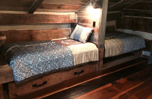 Guntersville House | Looks Rustic But Luxury Awaits You at Two Cabins Lodge. Lakefront with pool.