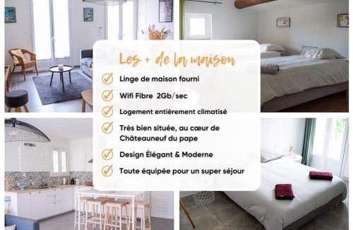 Chateauneuf-du-Pape House | LOU DESTRE Maison 3 Chambres, parking vélo, Châteauneuf-du-Pape