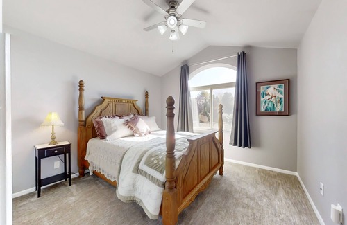 Greeley House | Lovely home with an enclosed yard, fireplace, pool table, games, W/D, & AC