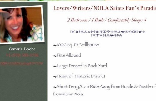 McDonough House | Lovers'/ Writer's/ Saints Fan's Paradise