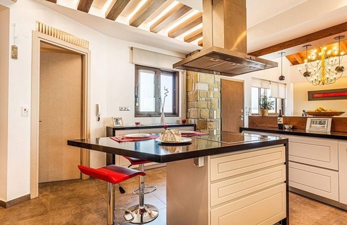 Platanias Town Apartment | Luxurious Penthouse Apartment, Large Balcony with Panoramic Sea Views - 850m from Platanias Beach!