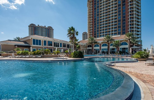 Pensacola Beach Condo | Luxurious Portofino Resort Condo, Panoramic Bay/Ocean Views, 8 Pools, Steps From The Beach!