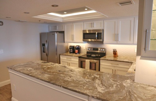 New Smyrna Beach Condo | Luxurious, Remodeled Oceanfront Condo with a View! EBB TIDE, 2 BD, 2 BA.